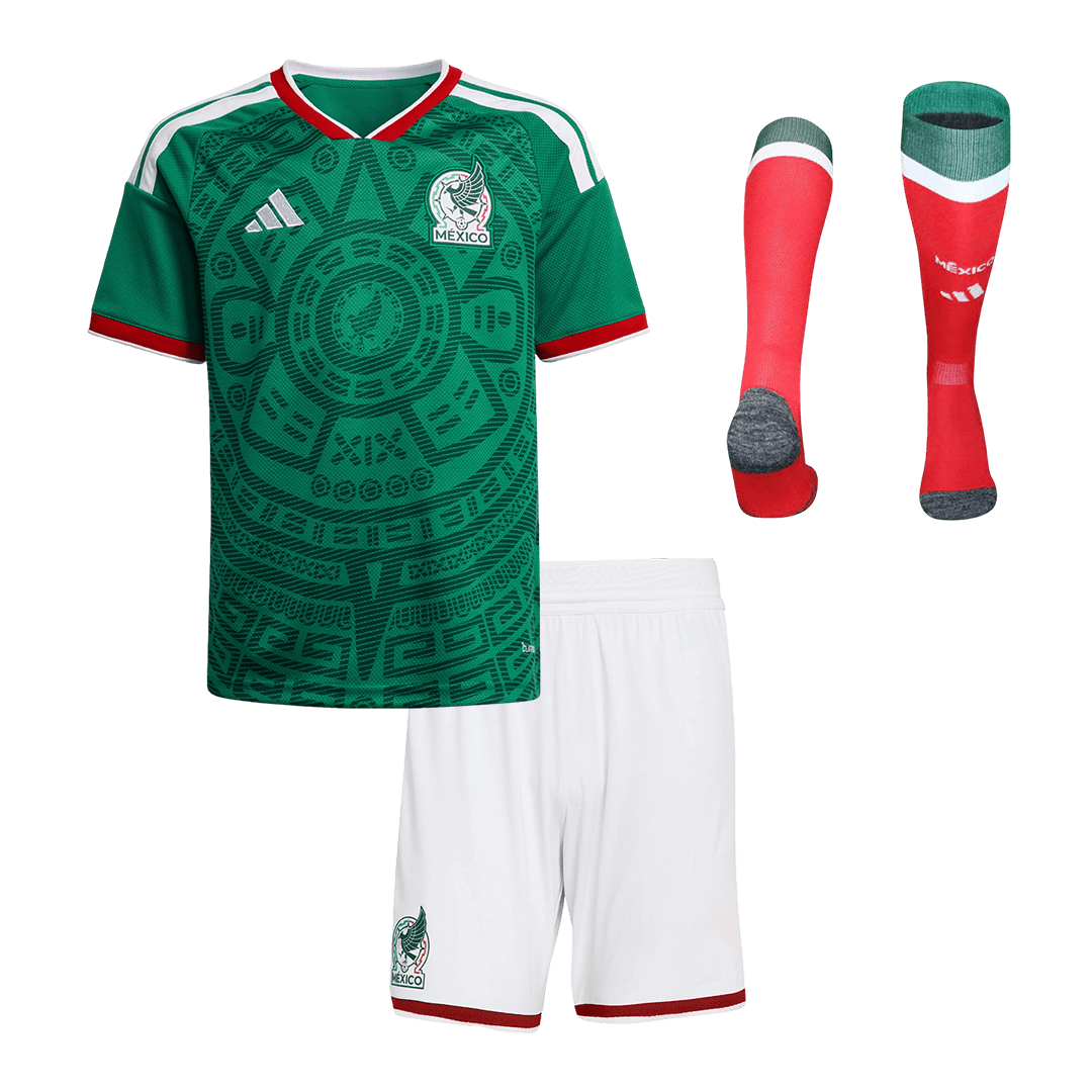 Vente Flash Mexique Domicile Maillot Kit 2025/26 Enfant Vert