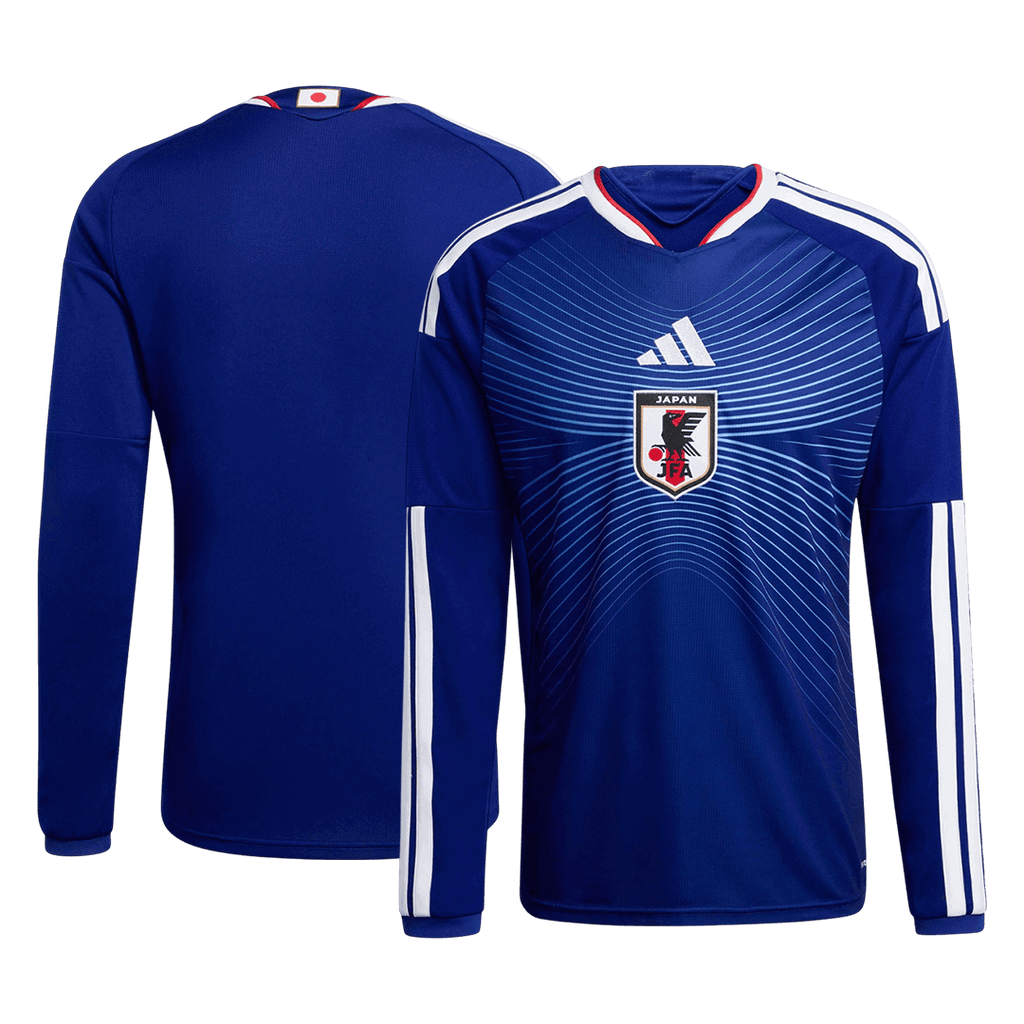 Japon Domicile Maillot Manches Longues - Coupe du Monde 2026 Bleu marine Grande Taille