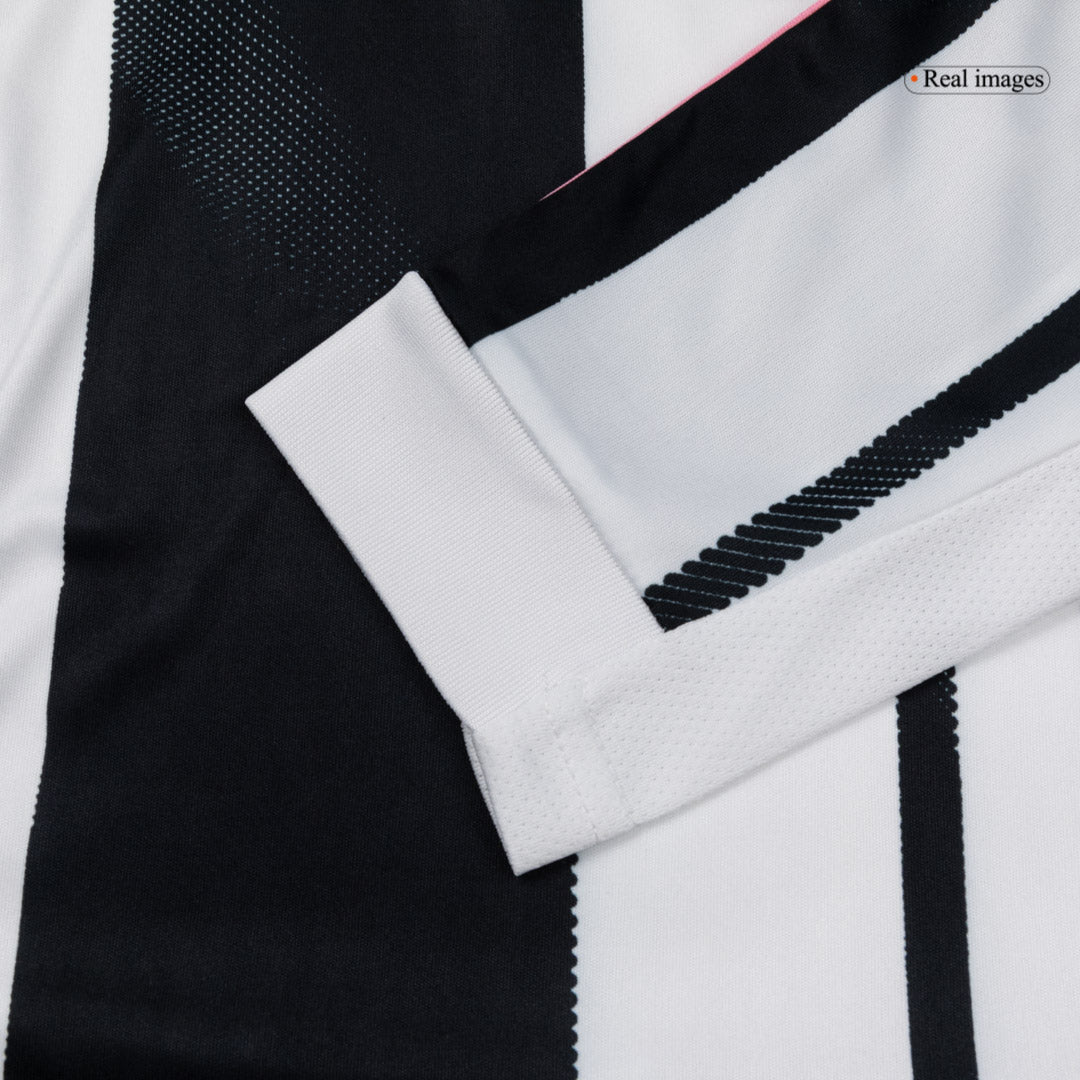 Juventus Domicile Maillot Manches Longues 2025/26 Noir&Blanc Grande Taille