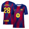 ROONY #28 Barcelone Domicile Maillot 2025/26 Rouge et Bleu - Super