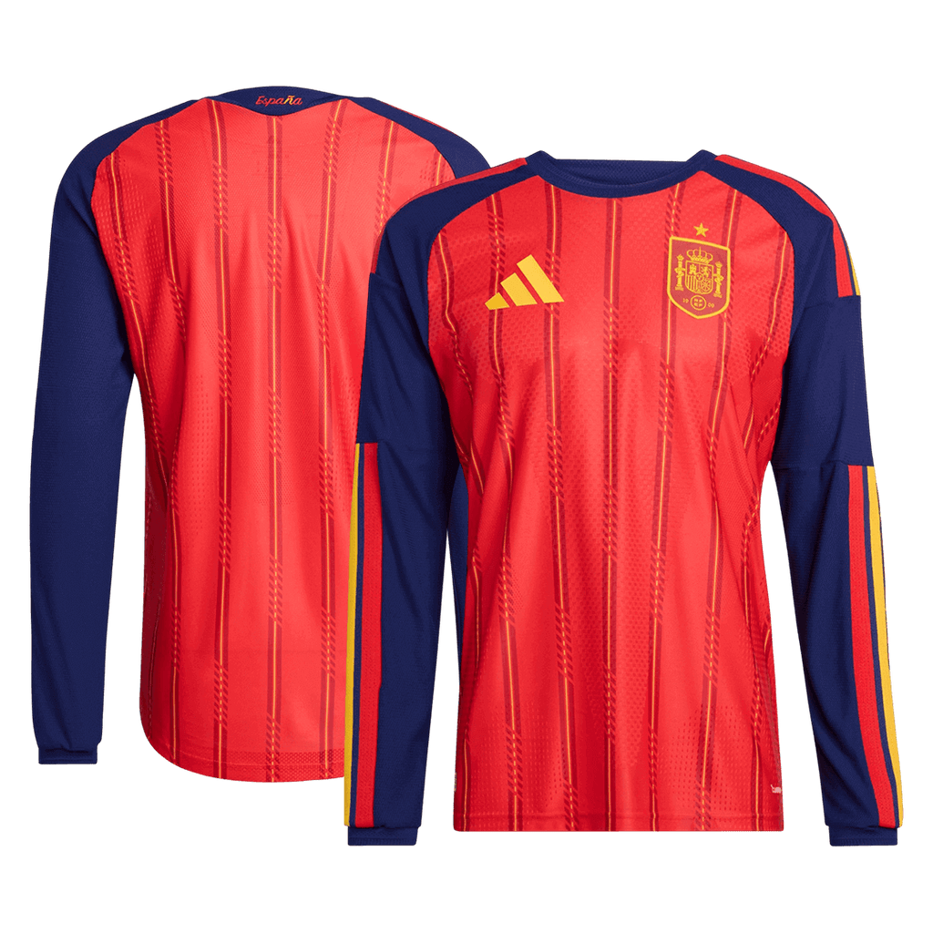 Espagne Domicile Maillot Manches Longues - Coupe du Monde 2026 Rouge