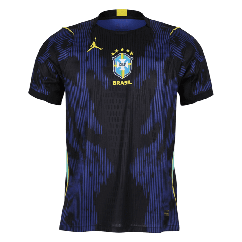 Brésil Extérieur Maillot - Coupe du Monde 2026 Bleu marine Joueur