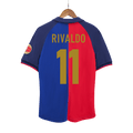 RIVALDO #11 Retro Barcelona Domicile Maillot 1999/00-100th Anniversaire