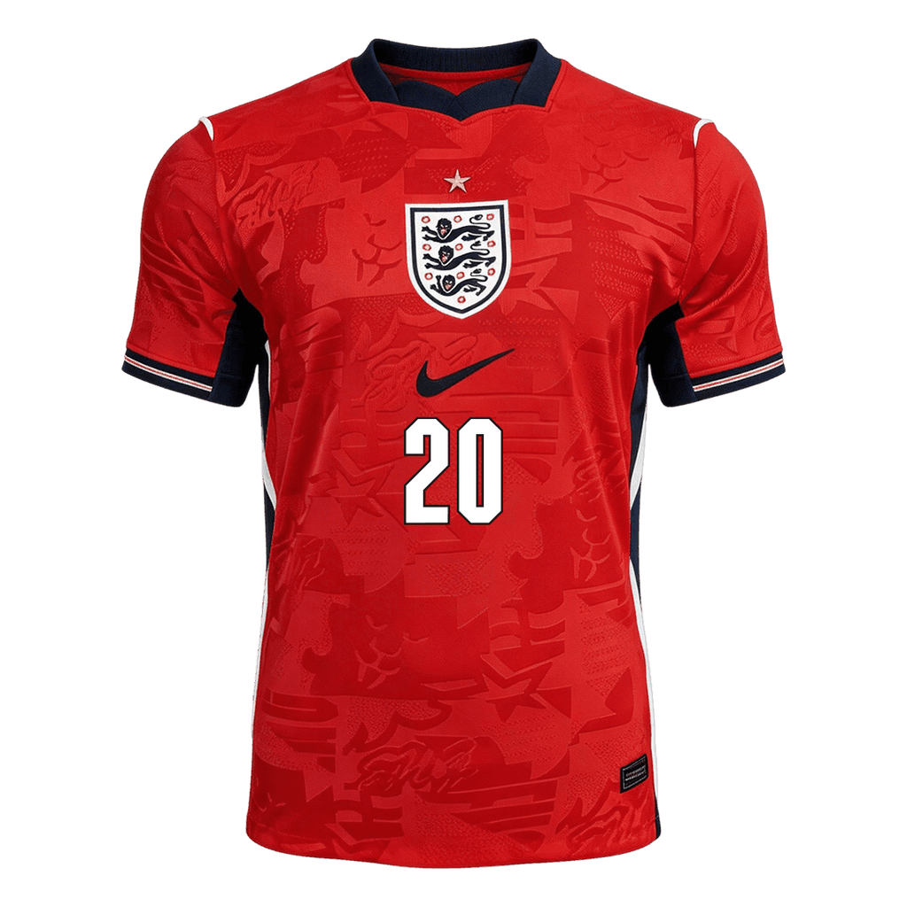 PALMER #20 Angleterre Extérieur Maillot - Coupe du Monde 2026 Rouge Joueur