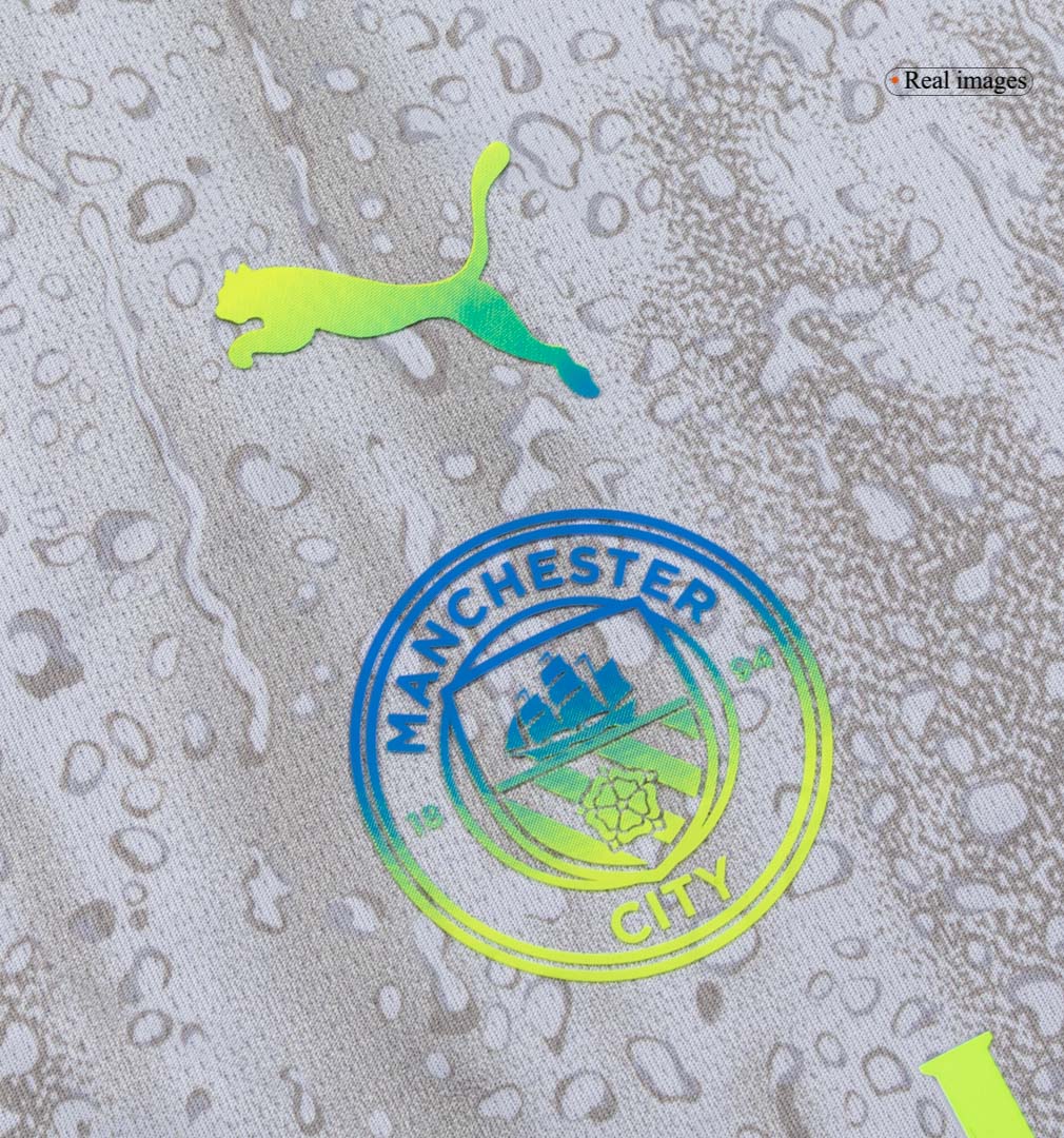 Manchester City Third Maillot Kit 2025/26 Junior Gris