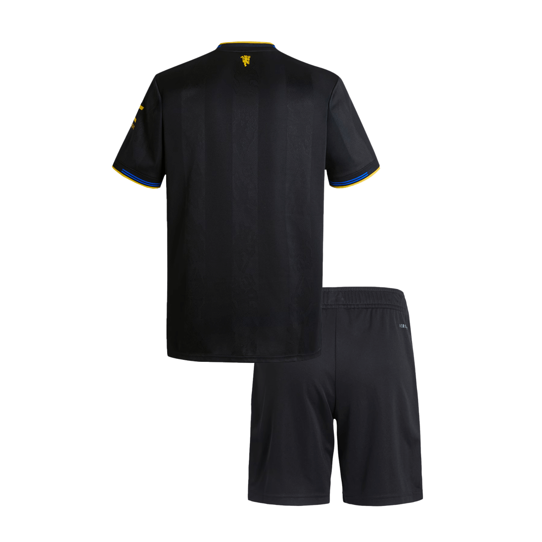 Vente Flash Manchester United Third Maillot Kit 2025/26 Enfant Noir