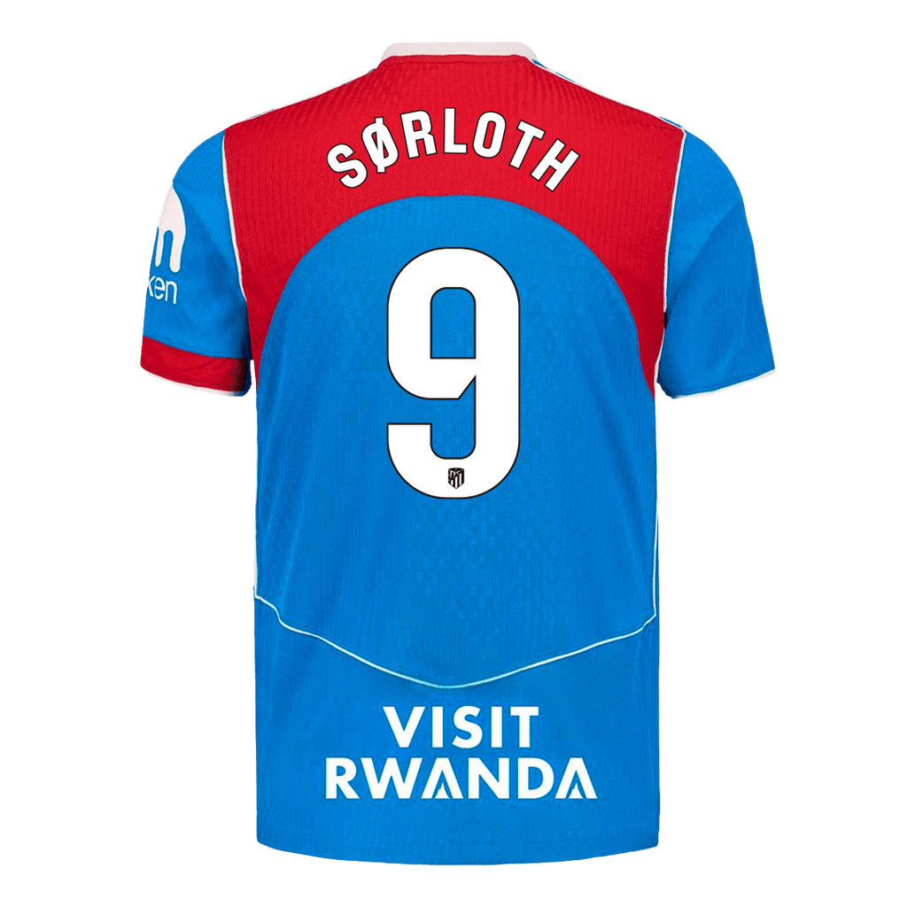 SØRLOTH #9 Atlético Third Maillot 2025/26 Bleu Joueur
