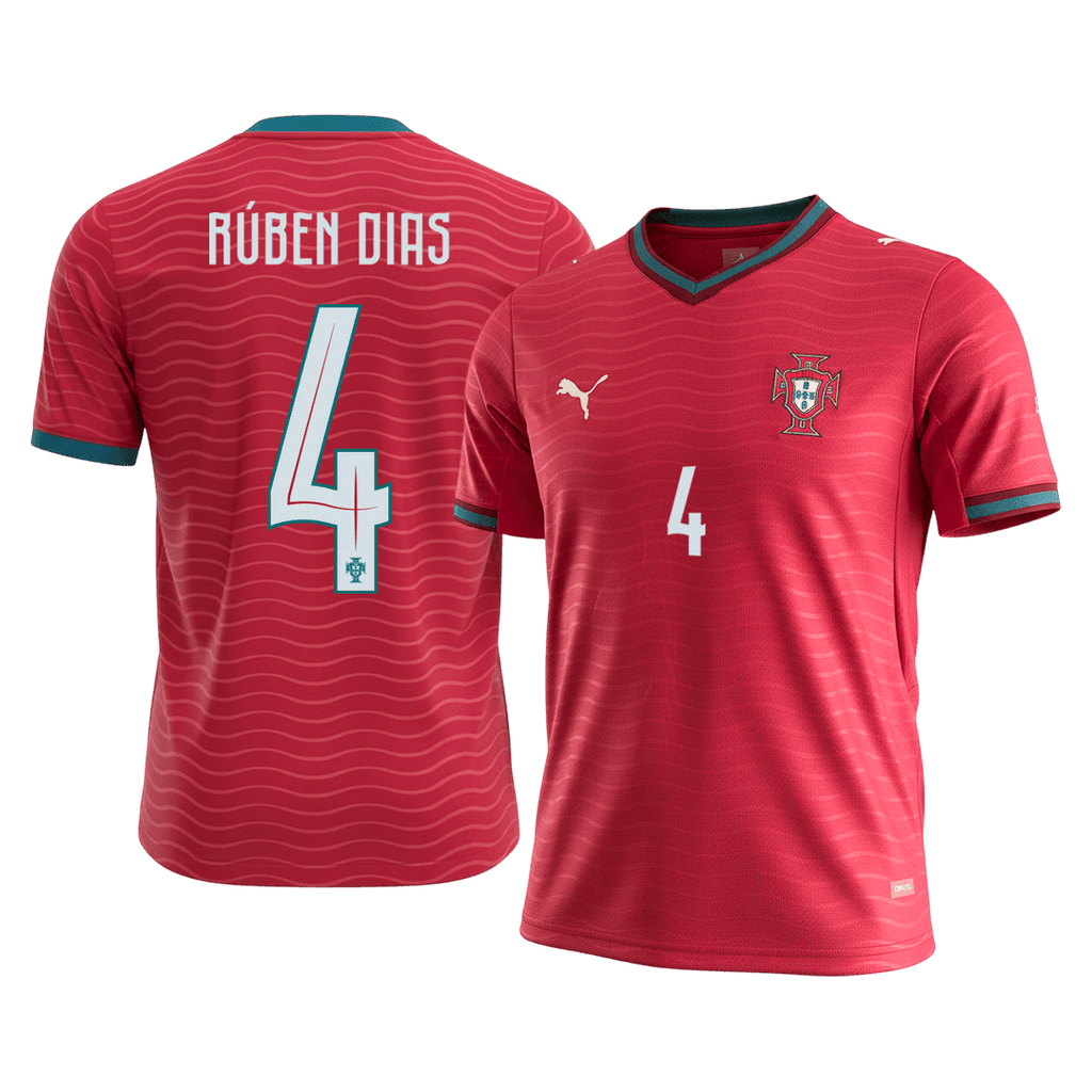RÚBEN DIAS #4 Portugal Domicile Maillot - Coupe du Monde 2026 Rouge