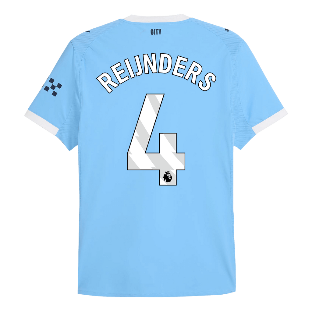REIJNDERS #4 Manchester City Domicile Maillot 2025/26 Bleu Joueur