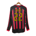 Retro KAKA' #22 Milan AC Domicile Maillot Manches Longues 2006/07