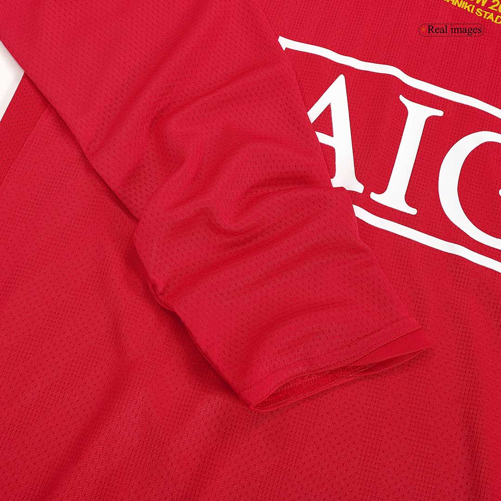 Retro Manchester United Domicile Maillot Manches Longues 2007/08 - UCL Final