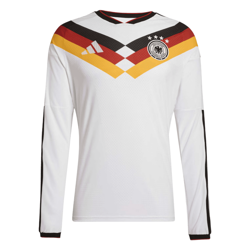 Allemagne Domicile Maillot Manches Longues - Coupe du Monde 2026 Blanc Grande Taille