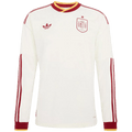 Espagne Extérieur Maillot Manches Longues - Coupe du Monde 2026 Blanc Grande Taille
