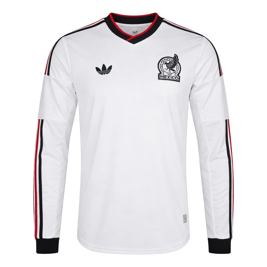 Mexique Extérieur Maillot Manches Longues - Coupe du Monde 2026 Blanc Grande Taille