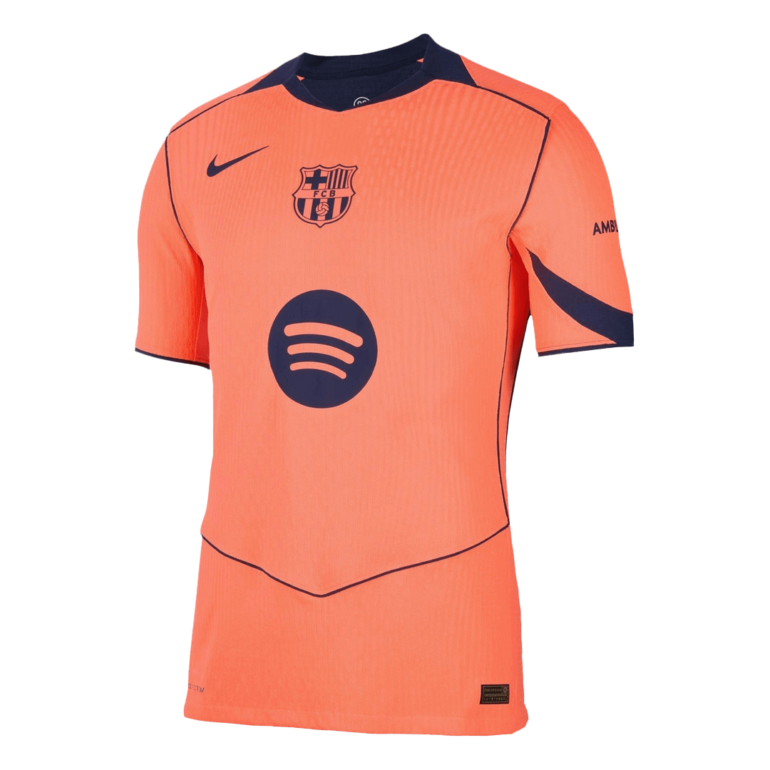 LEWANDOWSKI #9 Barcelone Third Maillot 2025/26 Orange Authentique - UCL
