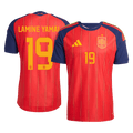 LAMINE YAMAL #19 Espagne Domicile Maillot - Coupe du Monde 2026 Rouge Joueur