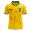 Retro Brésil Domicile Maillot 1994 Jaune