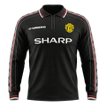 Retro Manchester United Extérieur Maillot Manches Longues 1998 Noir