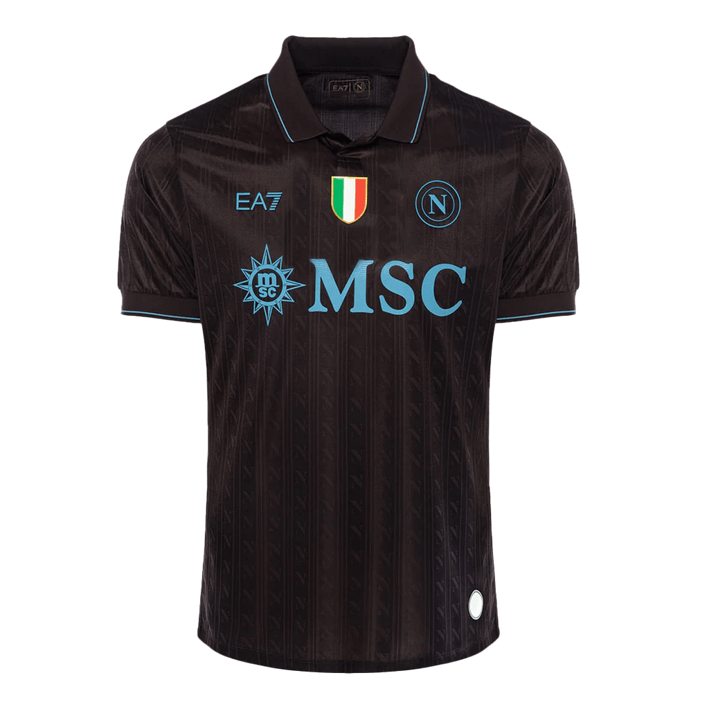 Naples Third Maillot 2025/26 Noir Authentique Grande Taille