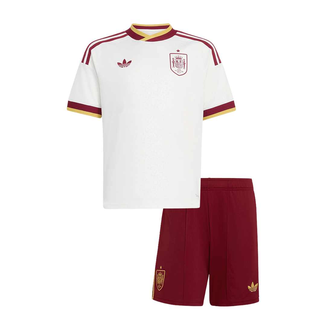 Vente Flash Espagne Extérieur Maillot Kit 2026 Enfant Blanc