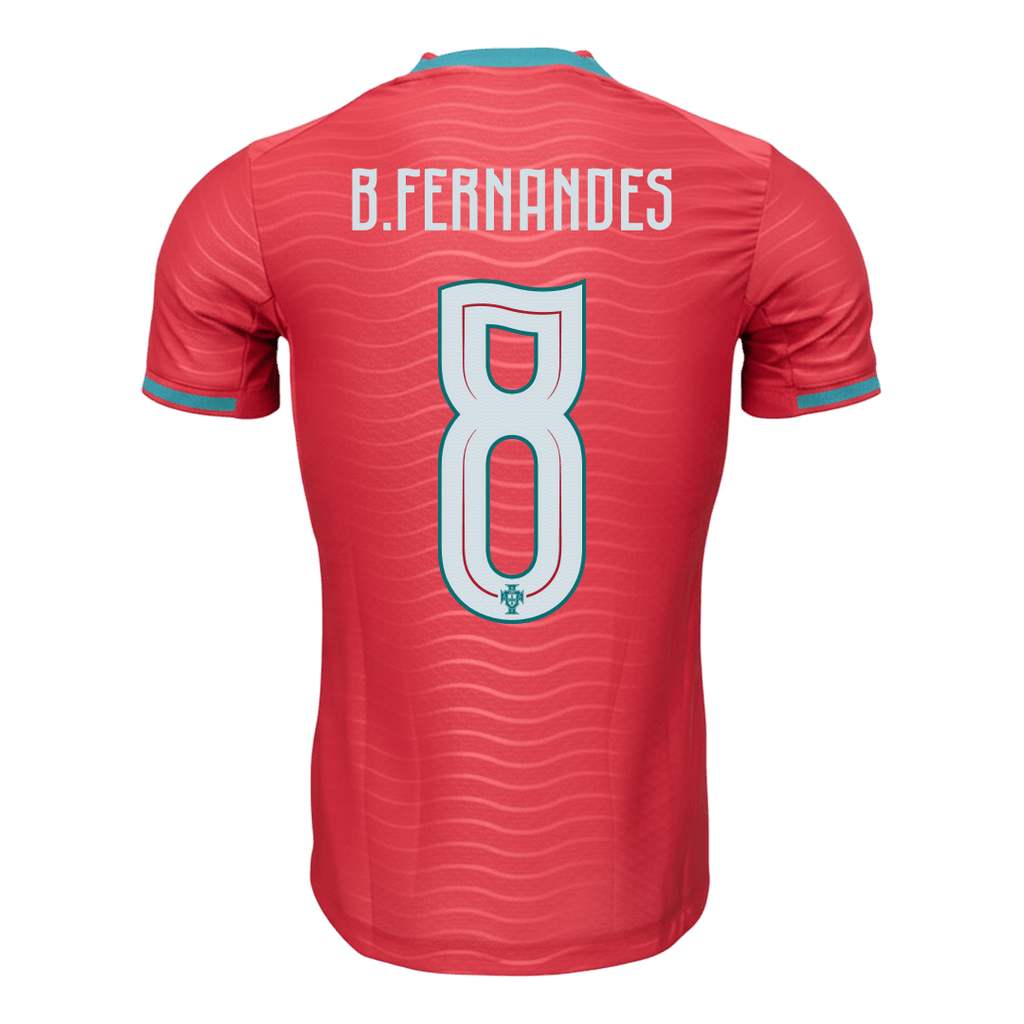 B.FERNANDES #8 Portugal Domicile Maillot - Coupe du Monde 2026 Rouge Joueur