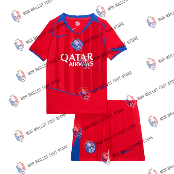 Third Maillot Kit 2025/26 Enfant Rouge