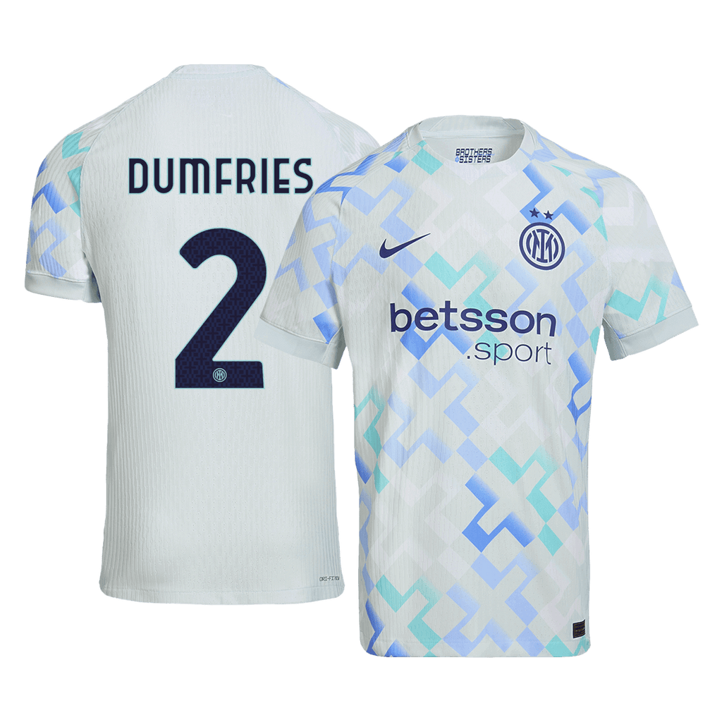 DUMFRIES #2 Inter Milan Extérieur Maillot 2025/26 Bleu Authentique