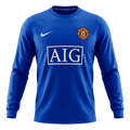 Retro Manchester United Third Maillot Manches Longues 2008/09 Bleu