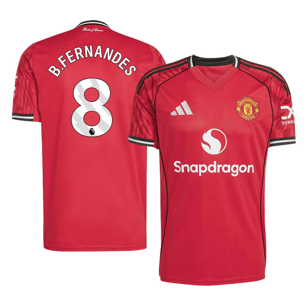 B.FERNANDES #8 Manchester United Domicile Maillot 2025/26