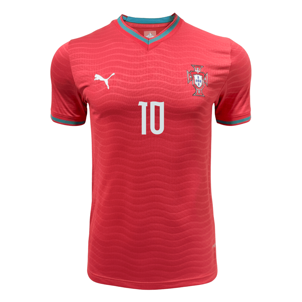 BERNARDO #10 Portugal Domicile Maillot - Coupe du Monde 2026 Rouge Joueur