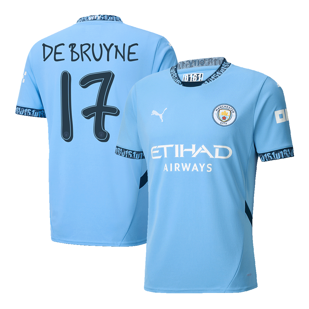 DE BRUYNE #17 Manchester City Domicile Maillot 2024/25 UCL - Super