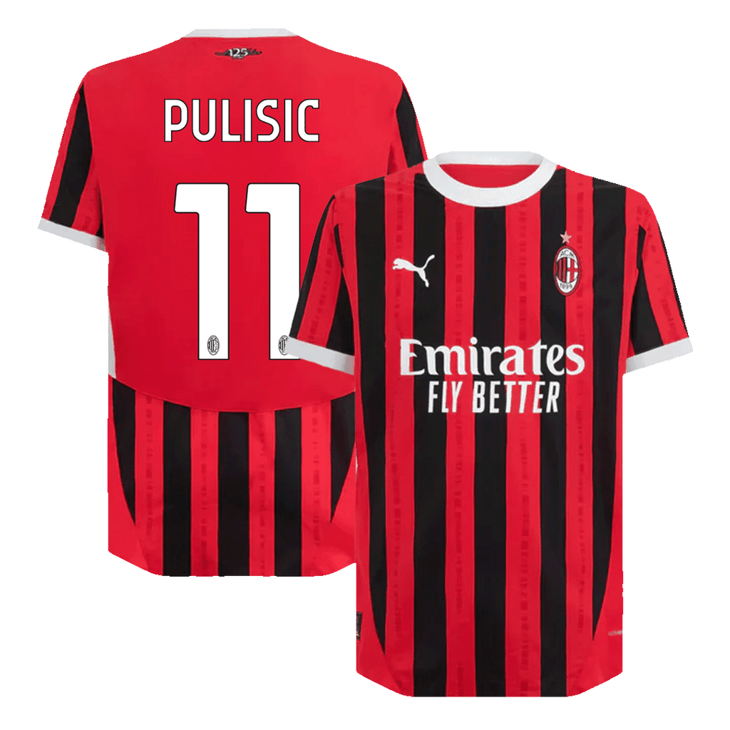 PULISIC #11 Milan AC Domicile Maillot 2024/25 Authentique
