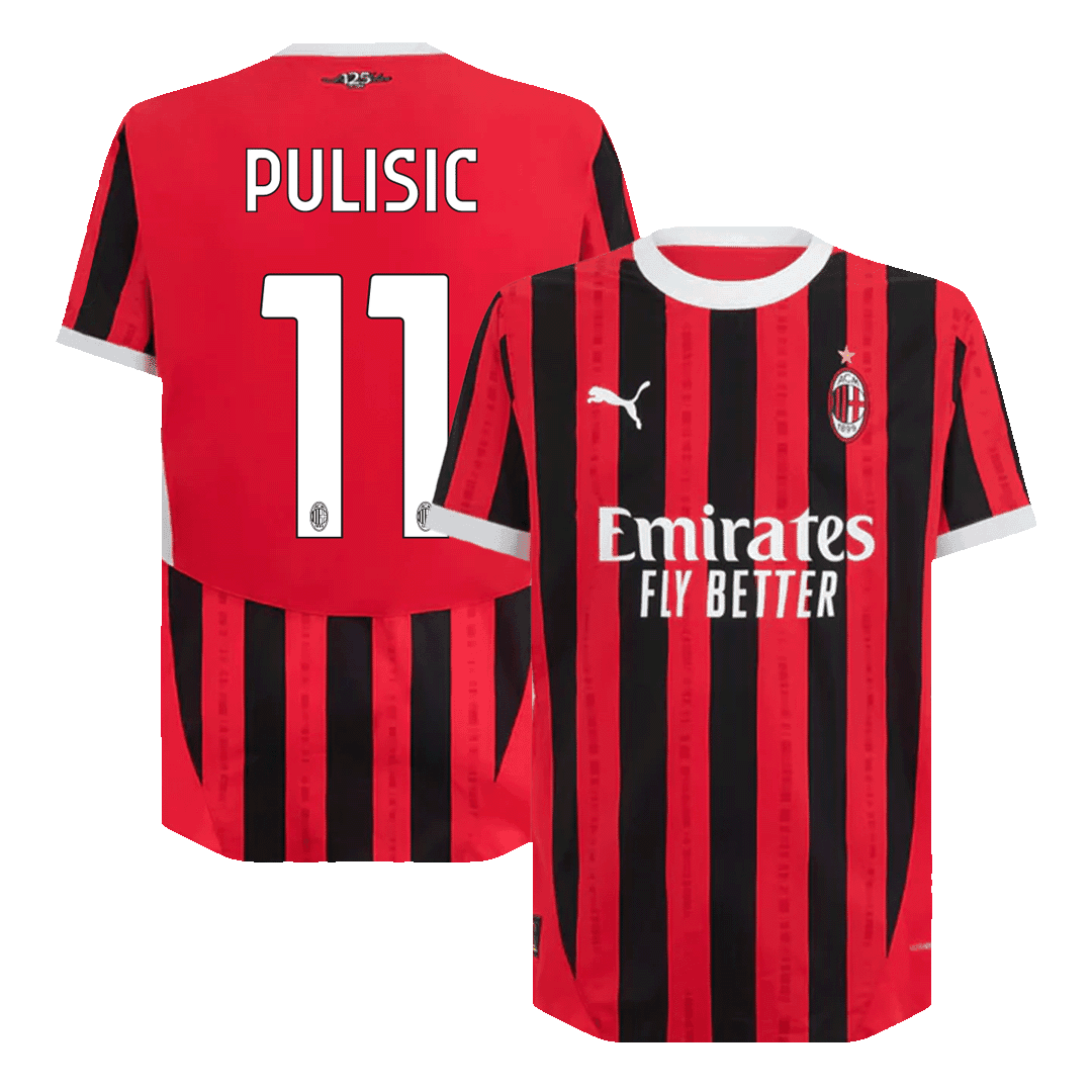 PULISIC #11 Milan AC Domicile Maillot 2024/25 Authentique