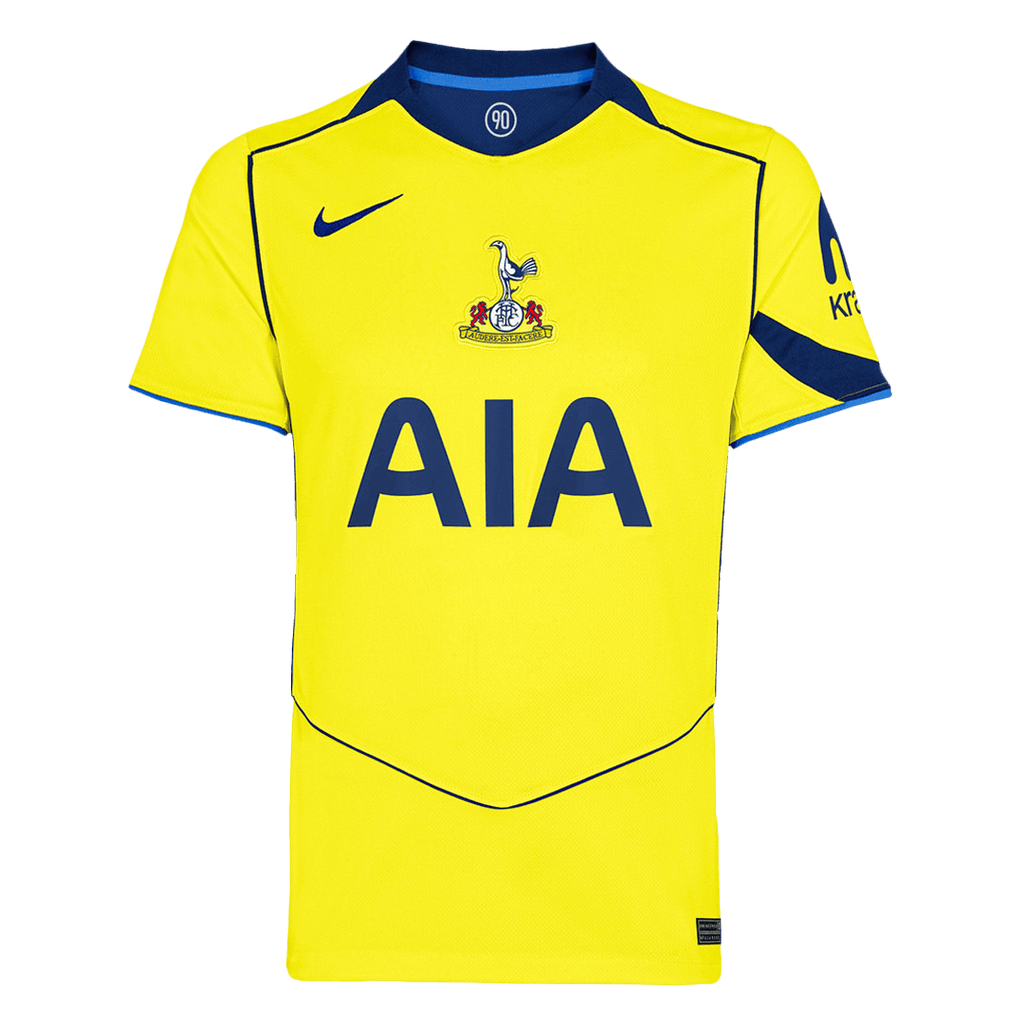 Tottenham Hotspur Third Maillot 2025/26 Jaune Grande Taille