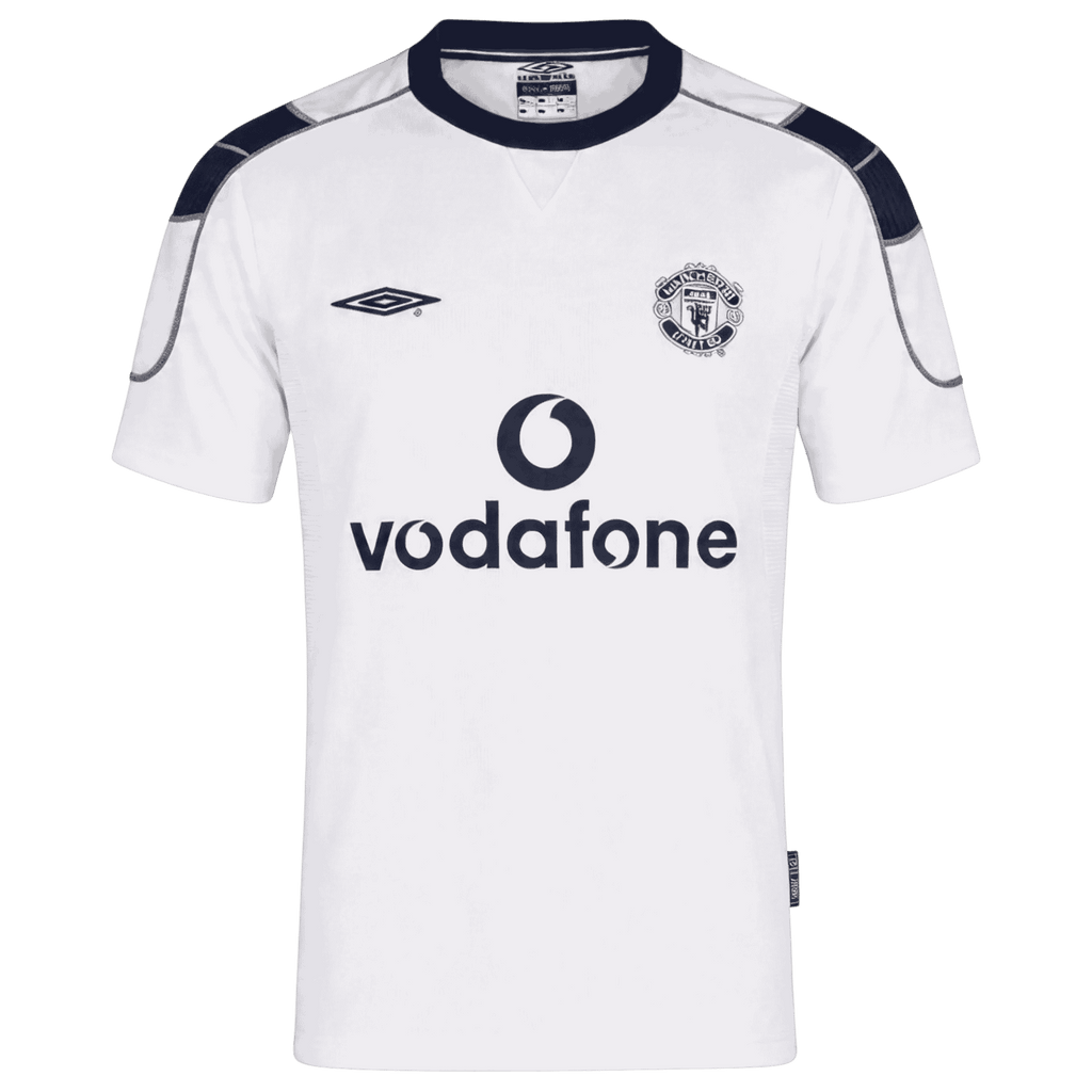 Retro Manchester United Extérieur Maillot 2000/01 Blanc