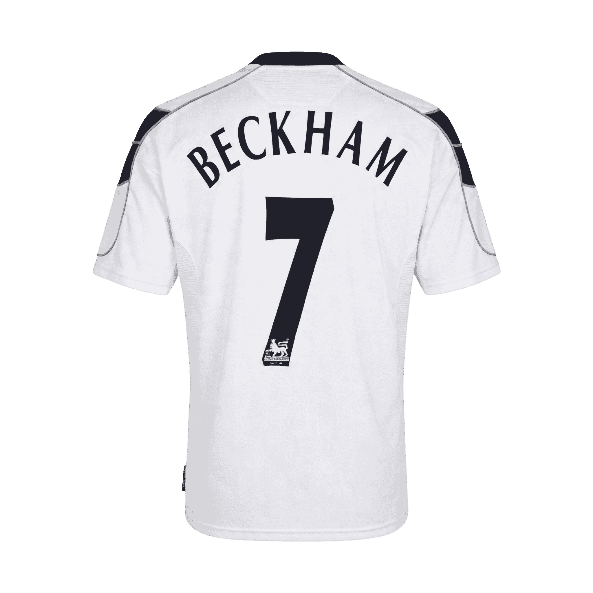 Retro BECKHAM #7 Manchester United Extérieur Maillot 2000/01 Blanc