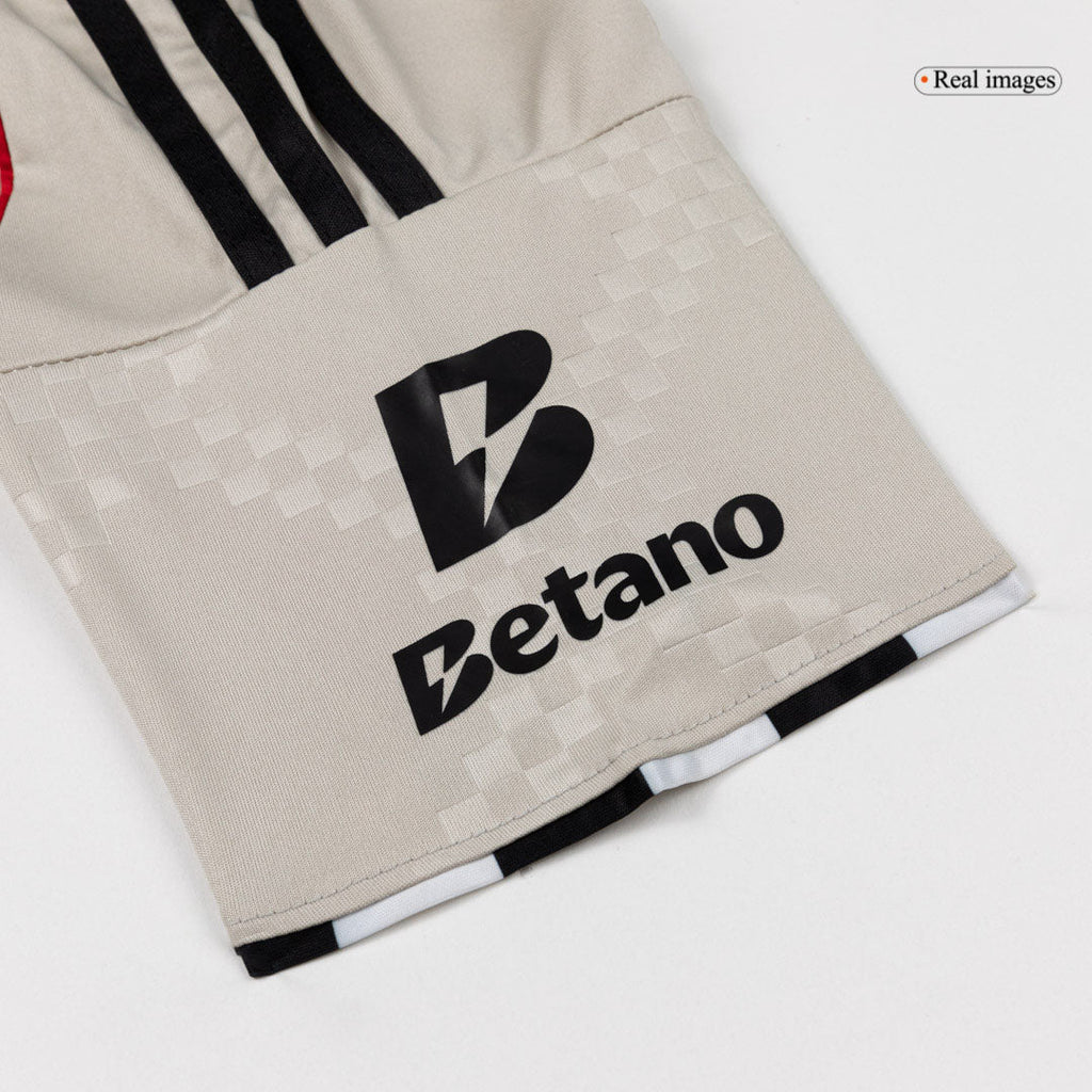 Lisbonne Extérieur Maillot Kit 2025/26 Enfant Beige
