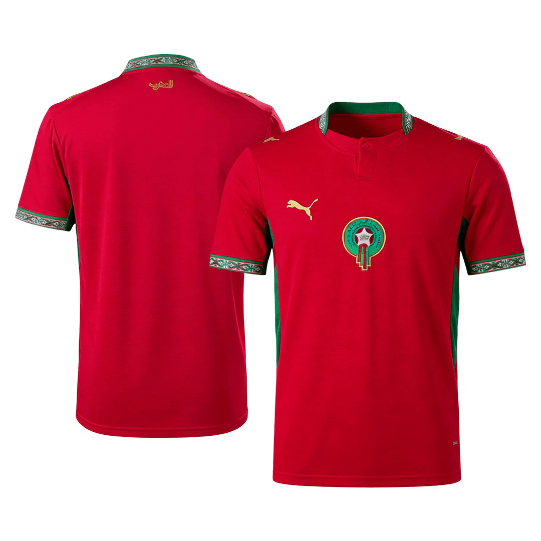 Maroc Domicile Maillot - Coupe du Monde 2026 Rouge Grande Taille