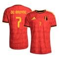 DE BRUYNE #7 Belgique Domicile Maillot - Coupe du Monde 2026 Rouge Joueur