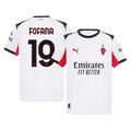 FOFANA #19 AC Milan Extérieur Maillot 2025/26 Blanc Authentique