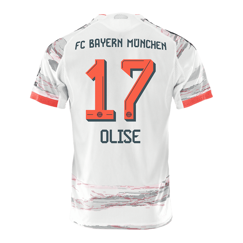 OLISE #17 Munich Extérieur Maillot 2025/26 Blanc Joueur