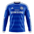 Retro Chelsea Domicile Maillot Manches Longues 2011/12 Bleu