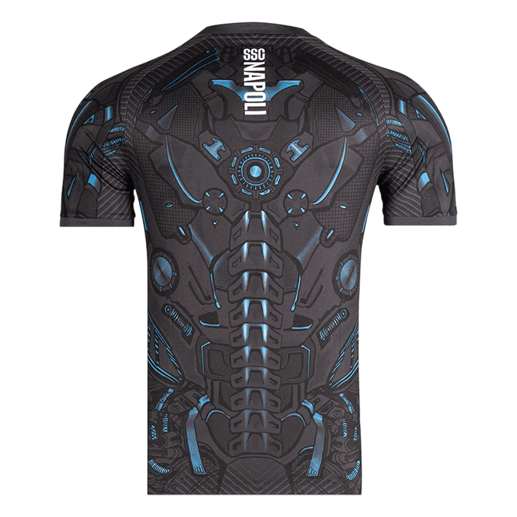 Naples Pre-Match Maillot 2025/26 Noir Grande Taille