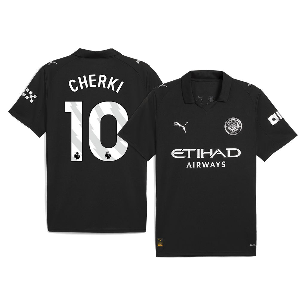 CHERKI #10 Manchester City Extérieur Maillot 2025/26 Noir