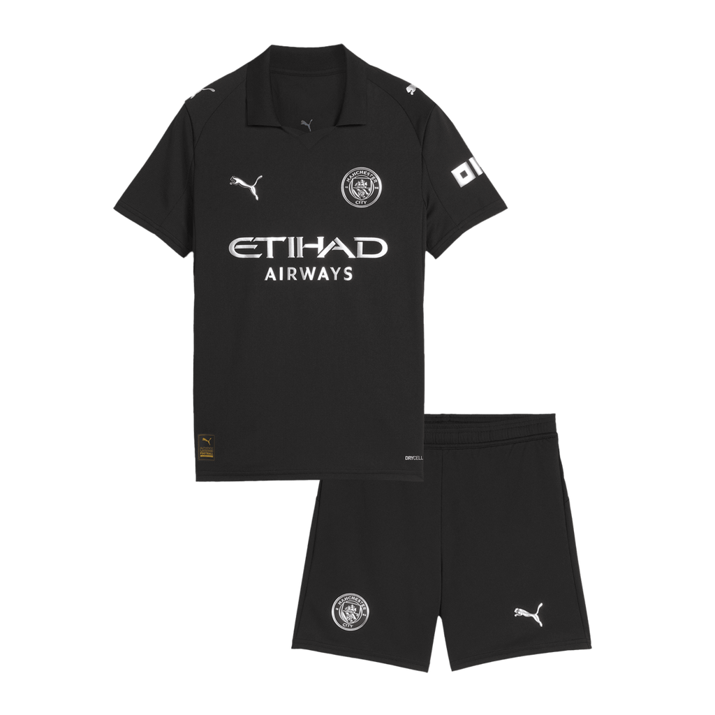 Vente Flash Manchester City Extérieur Maillot Kit 2025/26 Enfant Noir