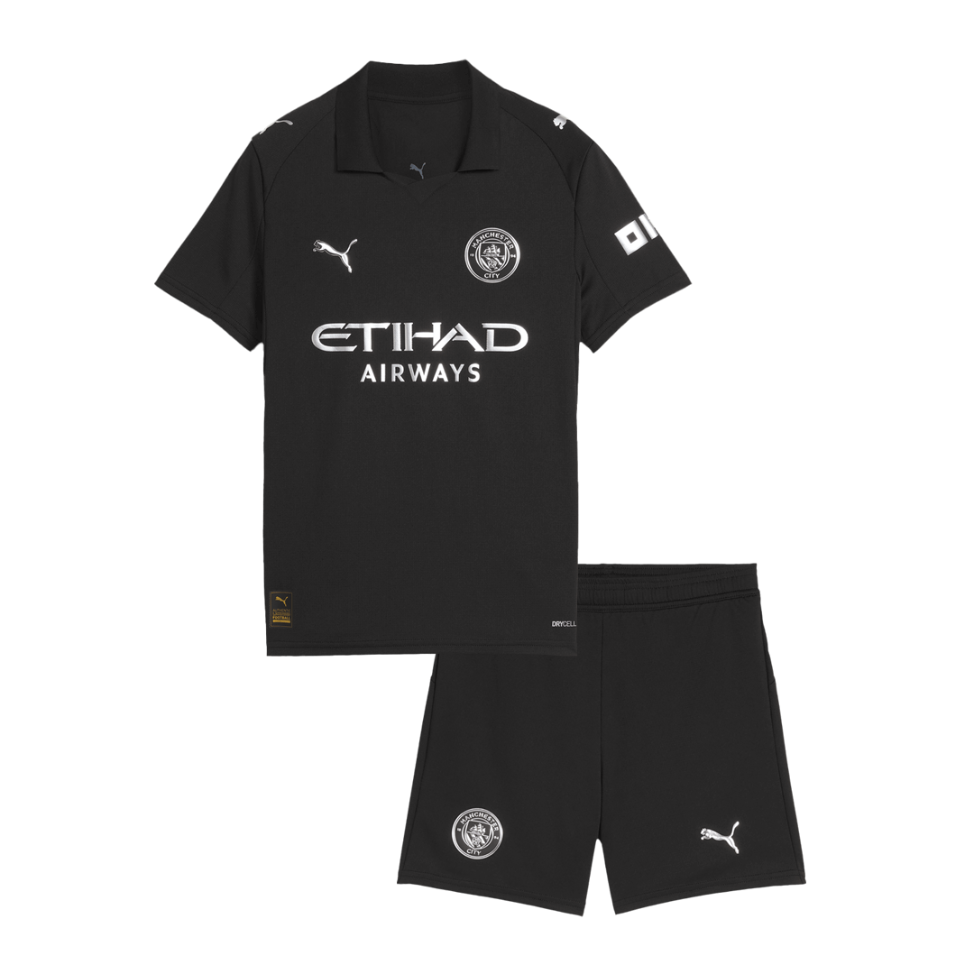 Vente Flash Manchester City Extérieur Maillot Kit 2025/26 Enfant Noir