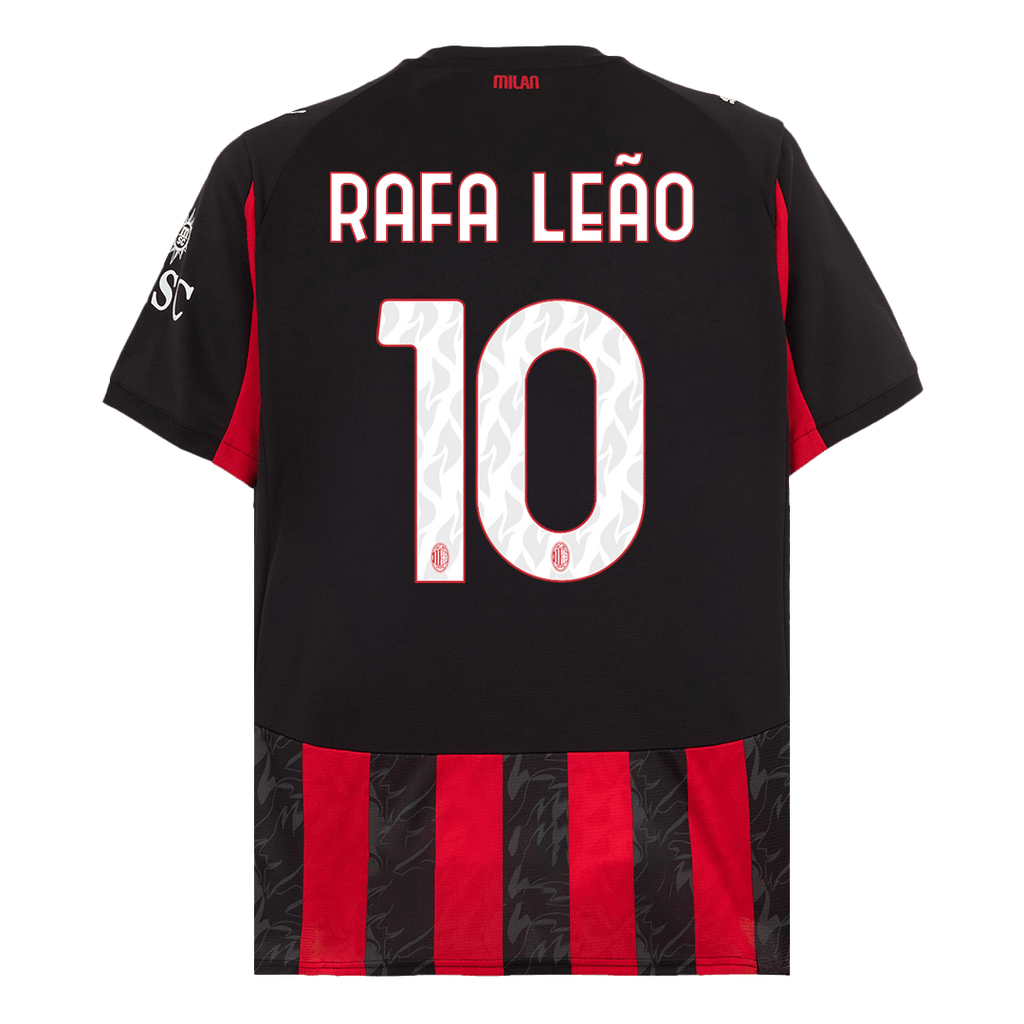 RAFA LEÃO #10 Milan AC Domicile Maillot 2025/26 Grande Taille