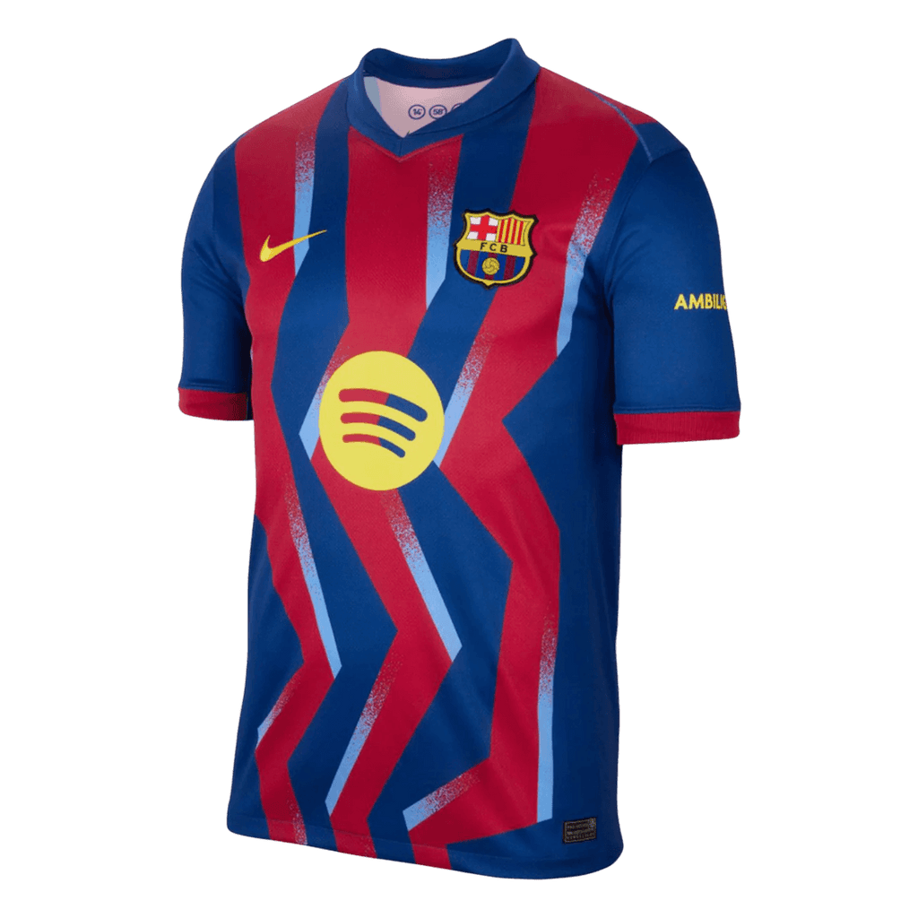 LAMINE YAMAL #10 Barcelone Fourth Maillot 2025/26 Rouge&Bleu