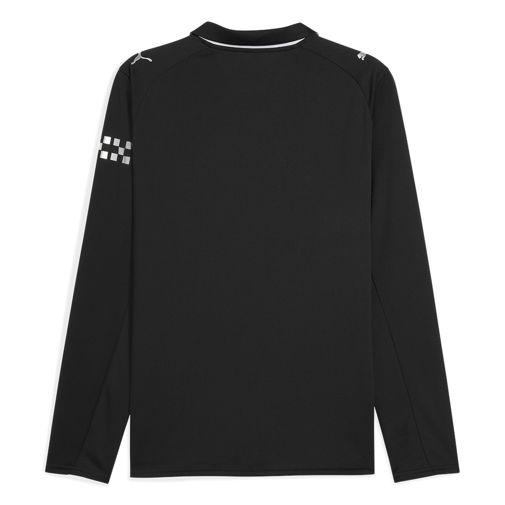 Manchester City Extérieur Maillot Manches Longues 2025/26 Noir Grande Taille