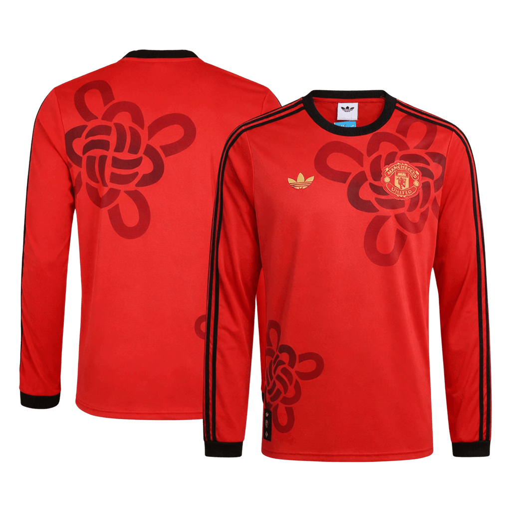 Manchester United Maillot Manches Longues 2025/26 Rouge Grande Taille